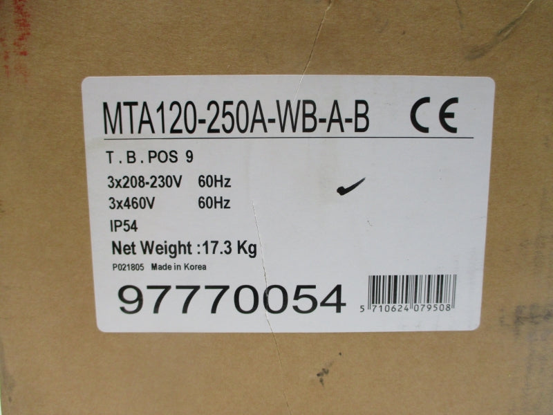 GRUNDFOS MTA120-250A-WB-A-B 208-230V 2.48-2.45A NSMP