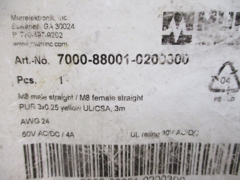 MURR ELEKTRONIK 7000-88001-0200300 60VAC/DC 4A NSMP
