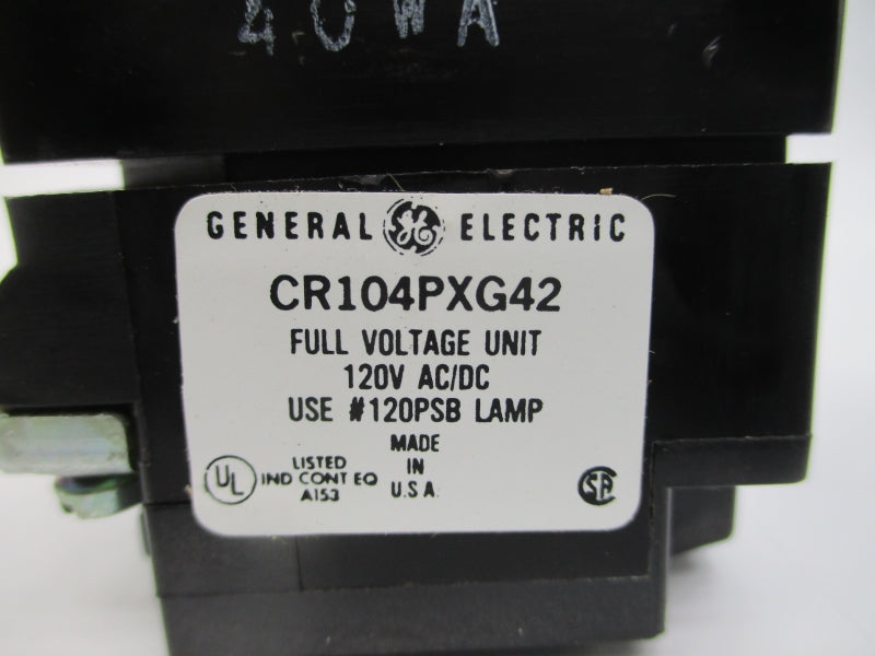 GENERAL ELECTRIC CR104PXG42 120VAC/DC NSNP