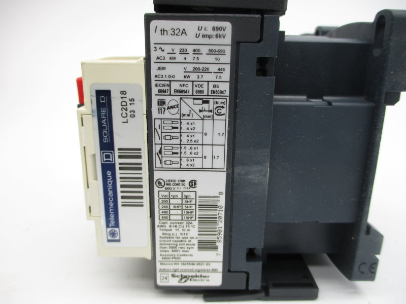 TELEMECANIQUE LC2D18G7 120V NSMP