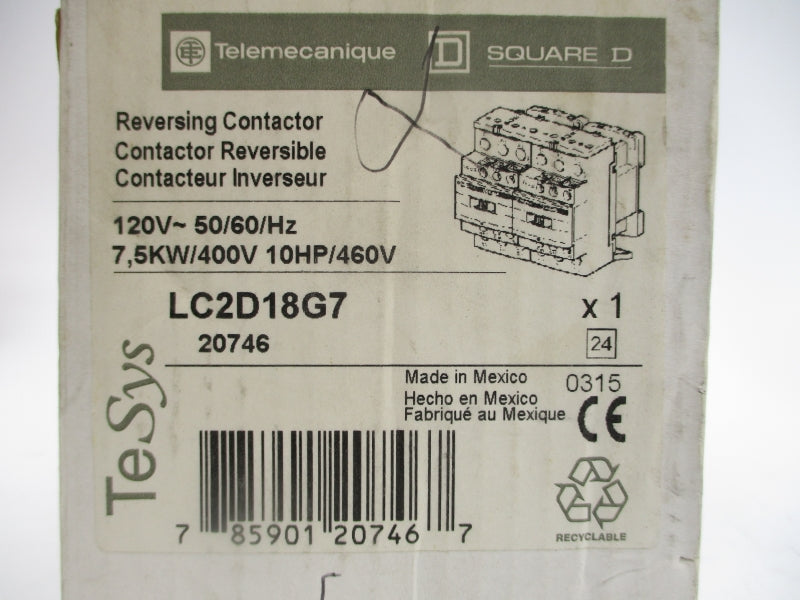 TELEMECANIQUE LC2D18G7 120V NSMP