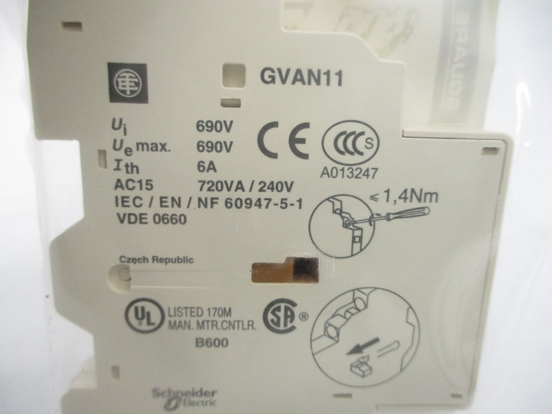 TELEMECANIQUE GVAN11 690V 6A (PKG OF 10) NSMP