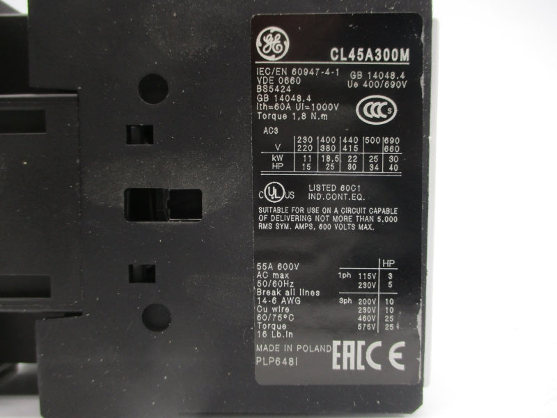 GENERAL ELECTRIC CL45A310MJ 110/120V 55A NSMP
