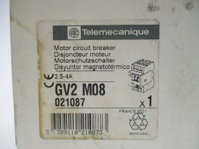 TELEMECANIQUE GV2M08 GV2-M08 2.5-4A NSFS