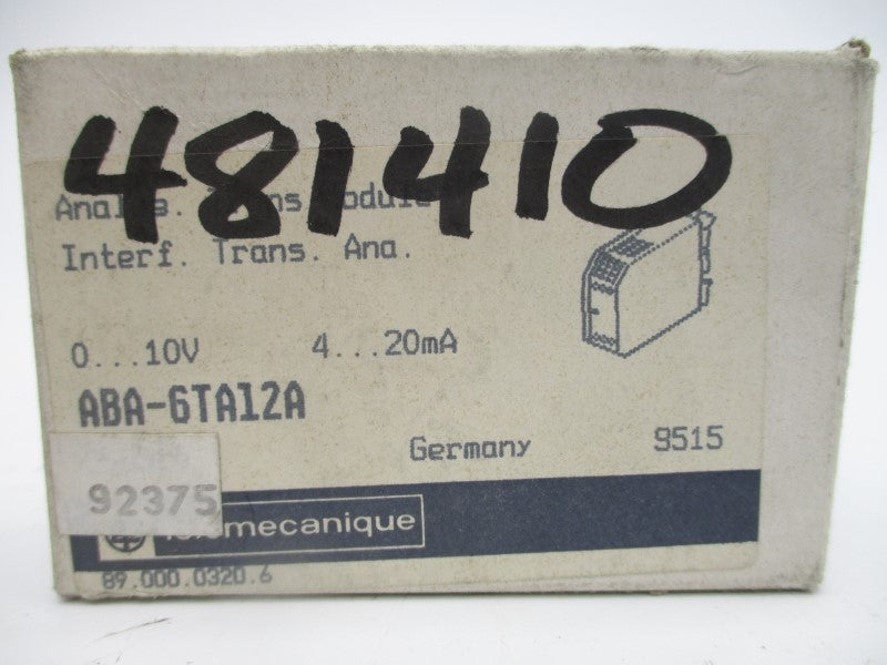 TELEMECANIQUE ABA-6TA12A 0-10V NSMP