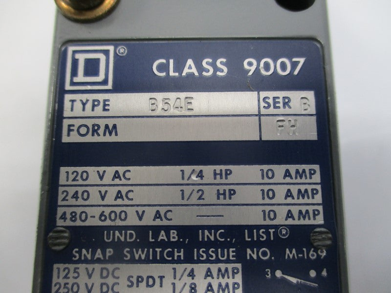 SQUARE D 9007B54E SER. B 480-600VAC 10A NSNP