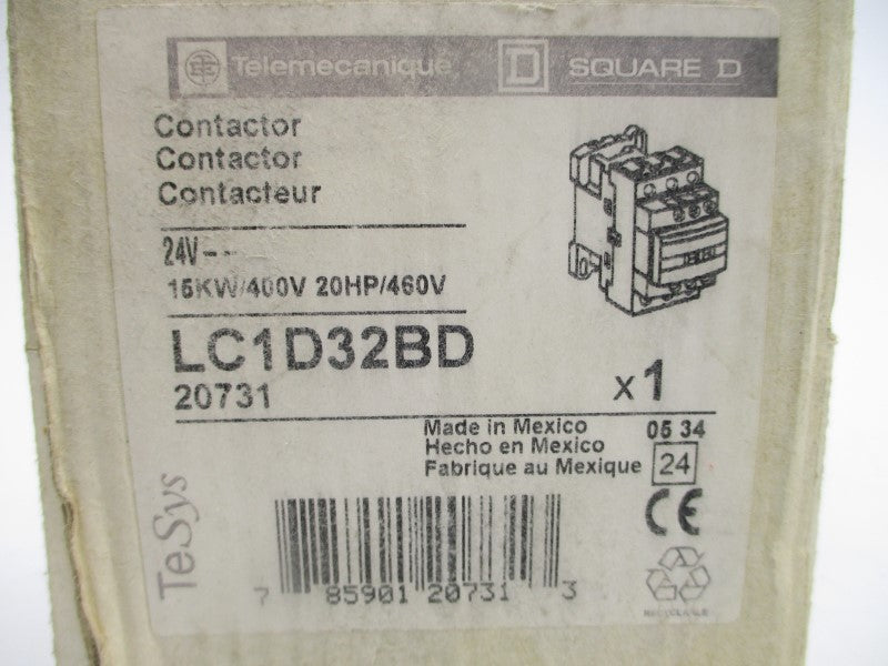 SCHNEIDER ELECTRIC LC1D32BD 24VDC 50A NSMP