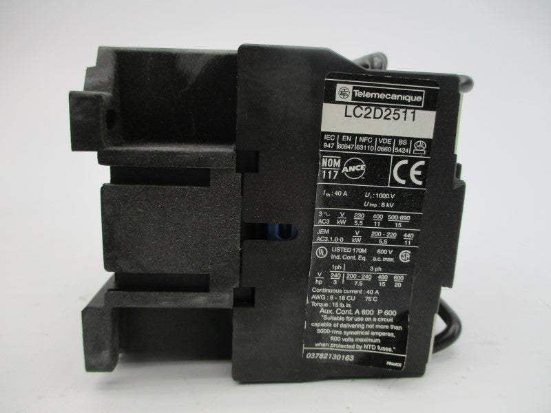 TELEMECANIQUE LC2D2511G6 120V 40A NSMP