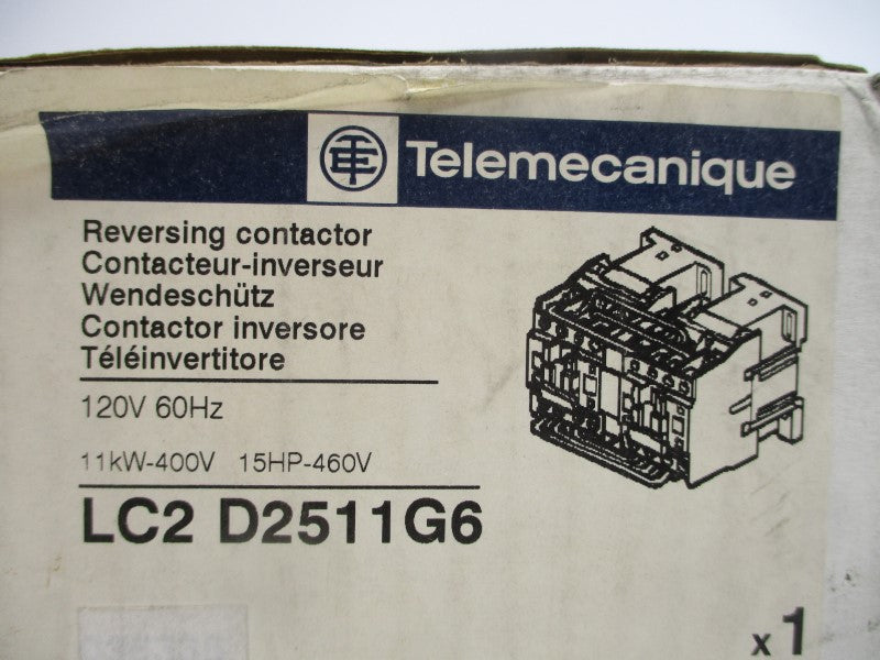 TELEMECANIQUE LC2D2511G6 120V 40A NSMP