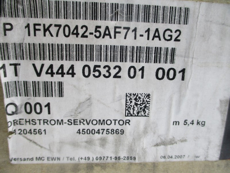 SIEMENS 1FK7042-5AF71-1AG2 267V 1.95/2.2A NSMP