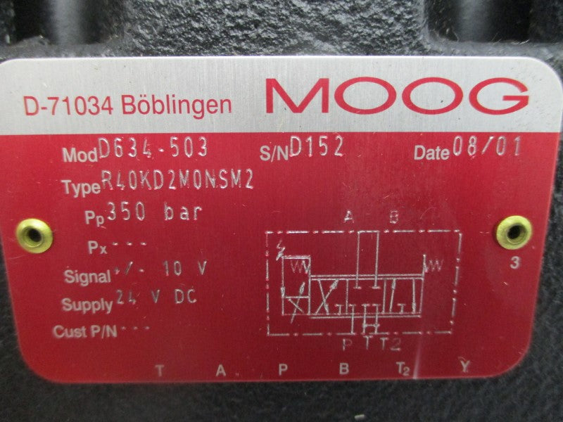 MOOG D634-503 R40KD2M0NSM2 24VDC (BLACK) NSMP
