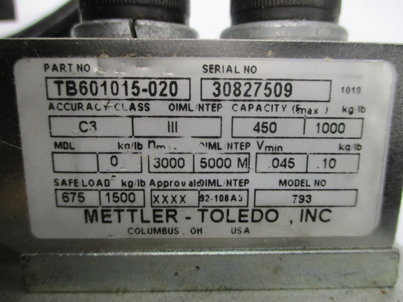 METTLER TOLEDO TB601015-020 793 450V NSNP