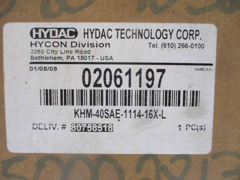 HYDAC KHM-40SAE-1114-16X-L 02061197 5000PSI NSMP