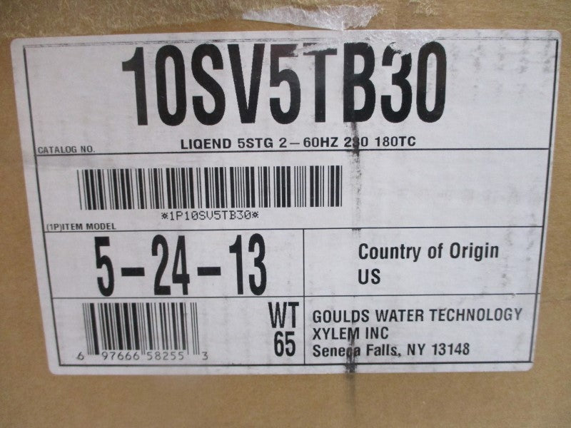 GOULDS WATER TECHNOLOGY 10SV5TB30 230PSI NSMP