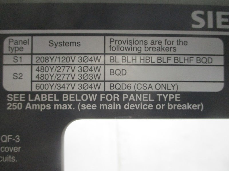 SIEMENS I2E42MC250C 600/347V 250A NSMP