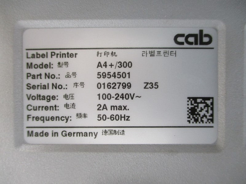 CAB 5954501 A4+/300 F/W V3.38 100-240V 2A NSMP