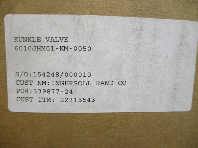 KUNKLE VALVE 6010JHM01-KM-0050 50PSI 2" NSMP