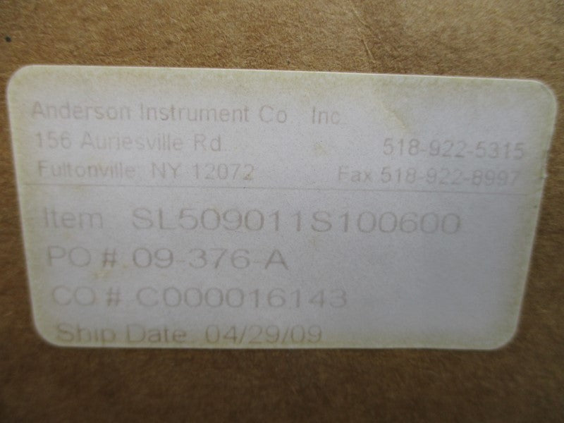 ANDERSON INSTRUMENT SL509011S100600 12-40VDC NSMP