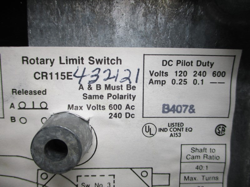 GENERAL ELECTRIC CR115E432121 600V 0.25A NSMP