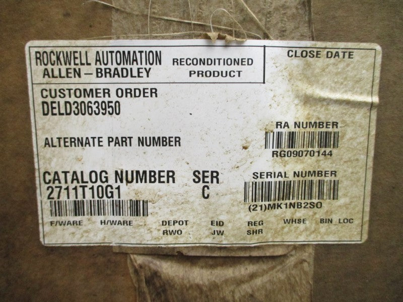 ALLEN BRADLEY 2711-T10G1X SER. C F/W 4.46 100-240VAC 0.4-0.25A REMAN