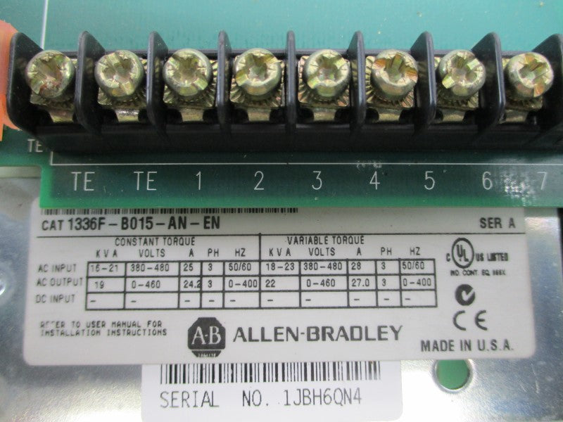 ALLEN BRADLEY 1336F-B015-AN-EN SER. A 380-480VAC 28A NSNP