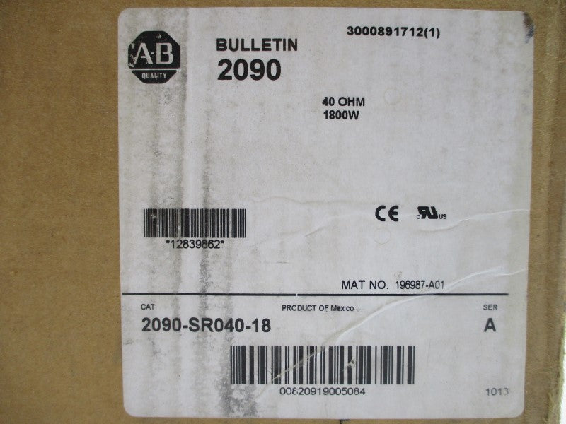 ALLEN BRADLEY 2090-SR040-18 SER. A (BR/WH) NSFS