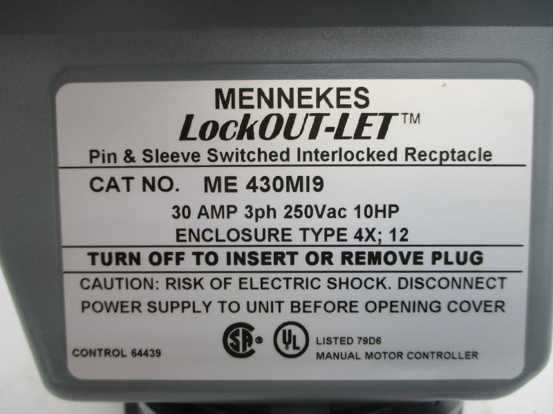 MENNEKES ME430MI9 250VAC 30A NSMP
