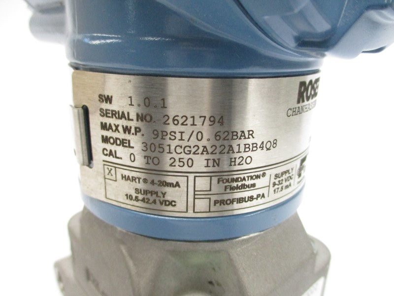 ROSEMOUNT 3051CG2A22A1BB4Q8 10.5-42.4VDC 9PSI NSMP