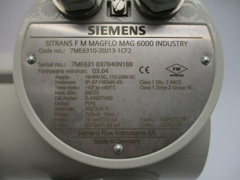 SIEMENS 7ME6310-2DJ13-1CF2 115-230VAC 4.35/276PSI NSMP