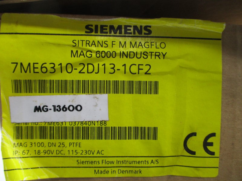 SIEMENS 7ME6310-2DJ13-1CF2 115-230VAC 4.35/276PSI NSMP