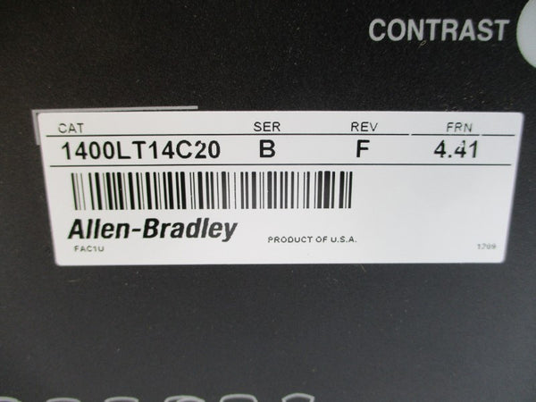 ALLEN BRADLEY 1400LT14C20 SER. B F/W 4.41 100-240VAC REMAN