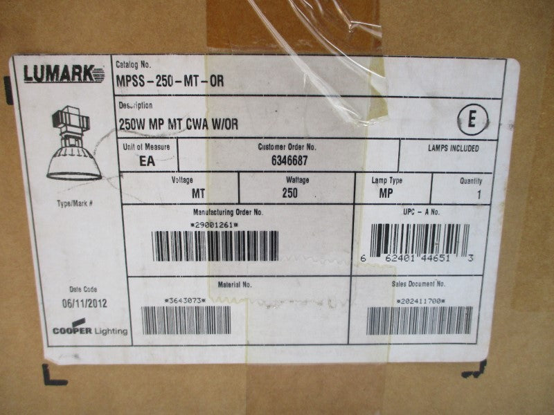 COOPER MPSS-250-MT-OR 3643073 120/208/240/277V 2.4/1.35/1.2/1.05A NSMP