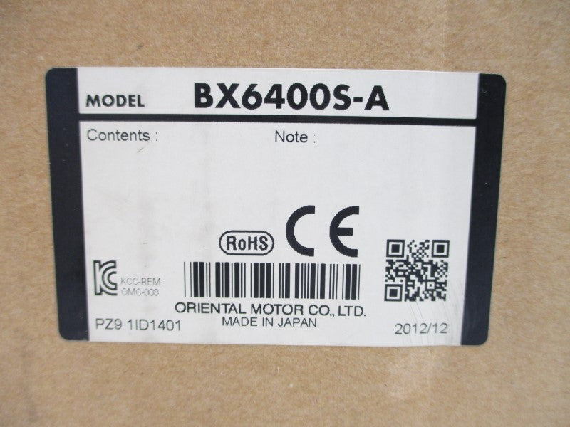 ORIENTAL MOTOR BX6400S-A 200-230V 2.8A NSMP
