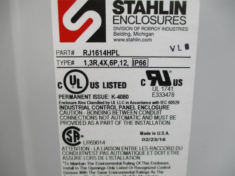 STAHLIN RJ1614HPL 208/230/460V 1.5-2.5A NSMP