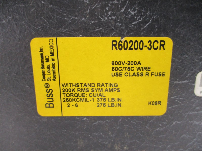 BUSSMANN R60200-3CR 600V 200A NSNP