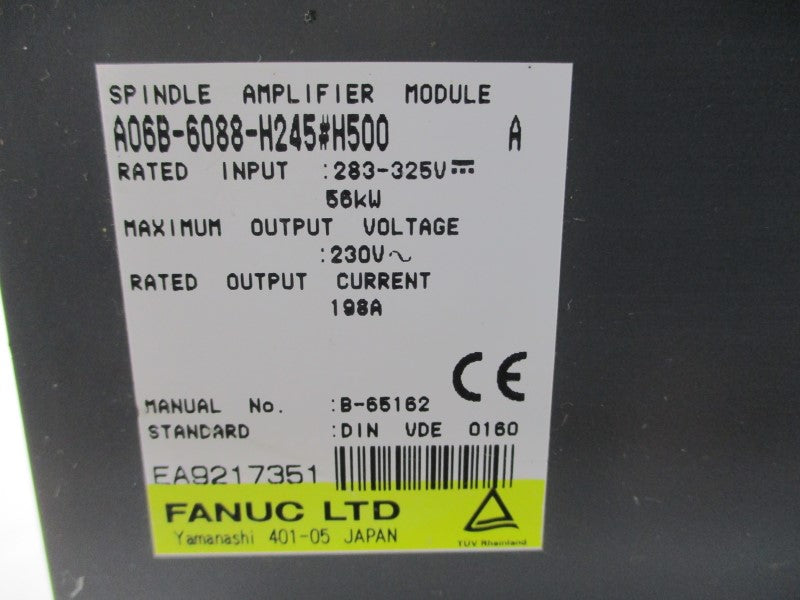 FANUC A06B-6088-H245#H500 283-325V 198A UNMP