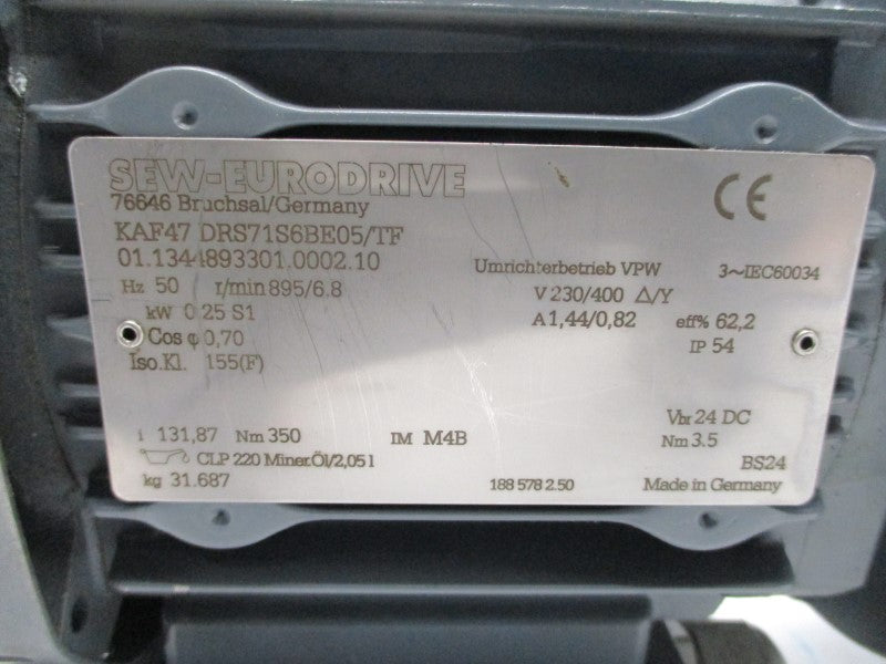 SEW EURODRIVE KAF47DRS71S6BE05/TF 230/400V 1.44/0.82A NSNP