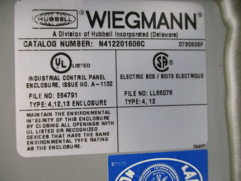 WIEGMANN N412201608C UNMP
