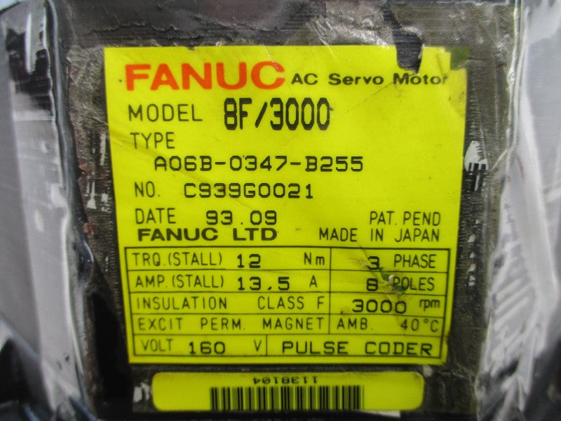 FANUC A06B-0347-B255 160V 13.5A UNMP