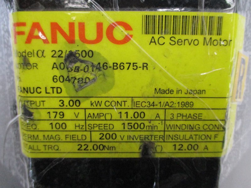 FANUC A06B-0146-B675-R 200V 12.00A REMAN