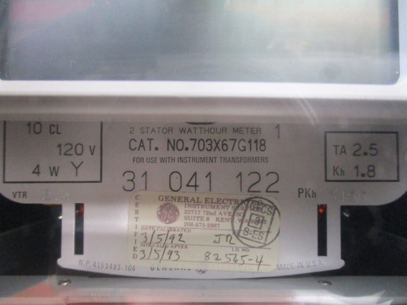 GENERAL ELECTRIC 703X67G118 120V UNMP