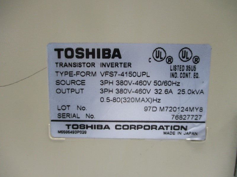 TOSHIBA VFS7-4150UPL 380-460V 32.6A UNMP