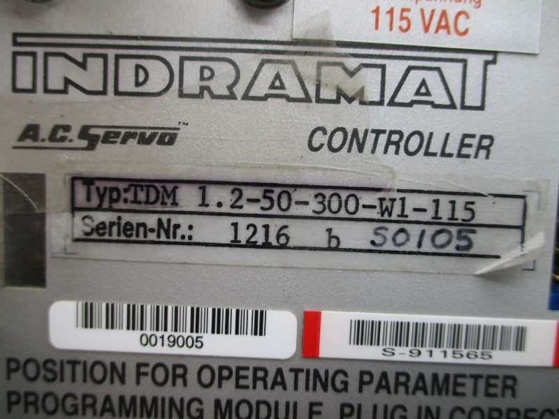 INDRAMAT TDM1.2-50-300-W1-115 115VAC UNMP