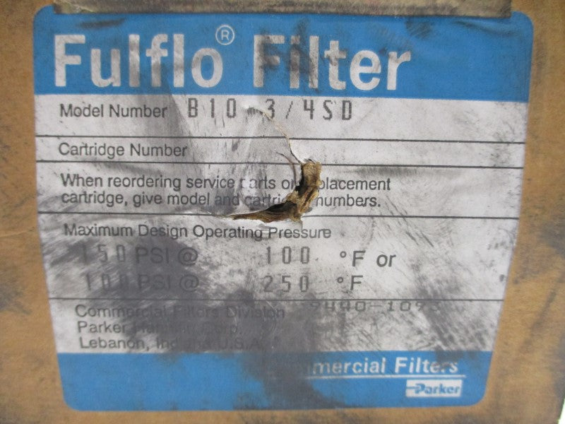 FULFLO FILTER B10-3/4SD 150PSI NSMP