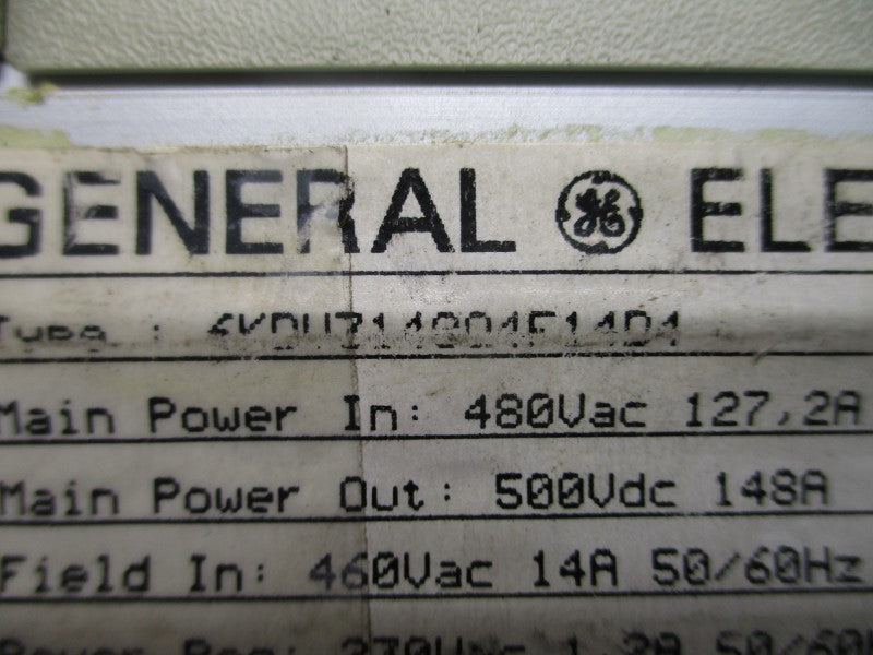 GENERAL ELECTRIC 6KDV3148Q4F14D4 DV-300 480VAC 127.2A UNMP