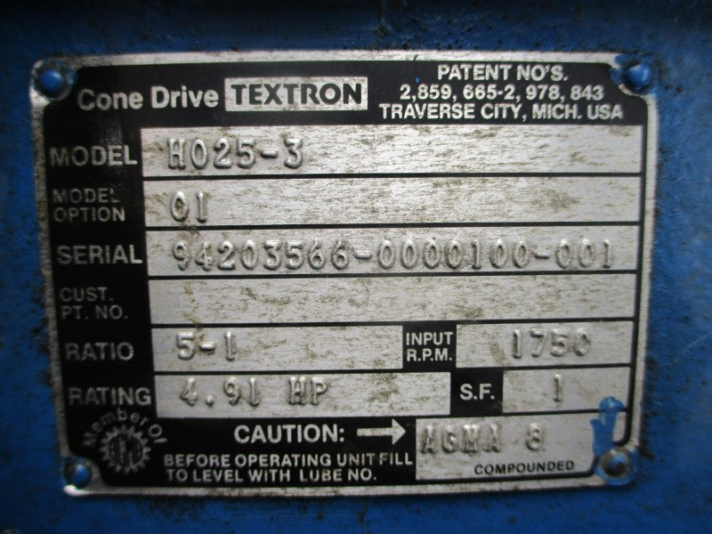 TEXTRON H025-3 UNMP
