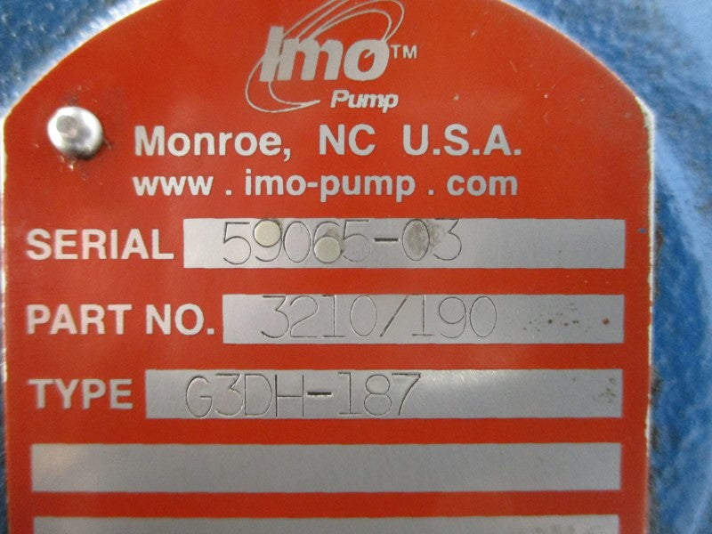 IMO PUMP 3210/190 G3DH-187 UNMP