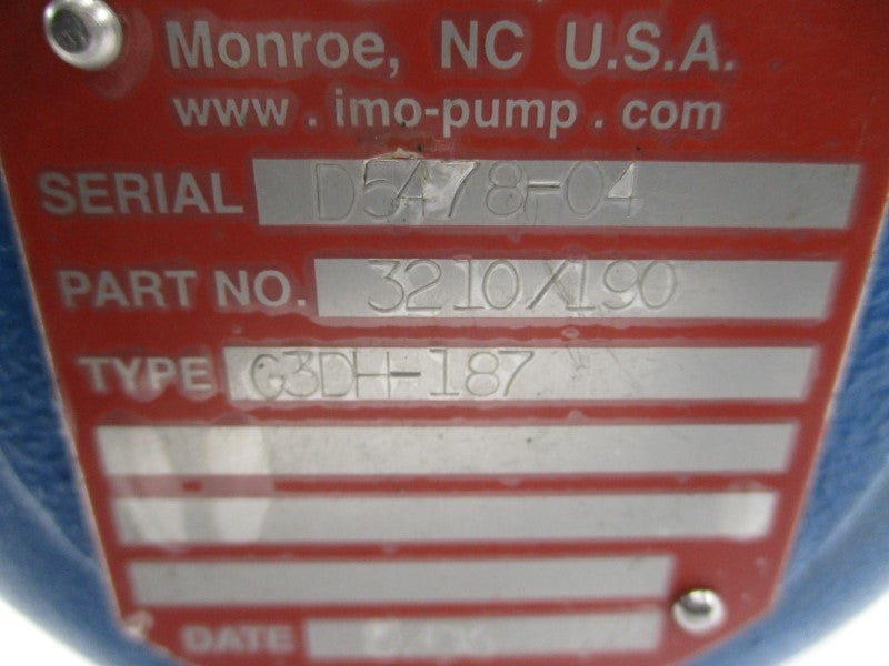 IMO PUMP 3210/190 G3DH-187 NSNP