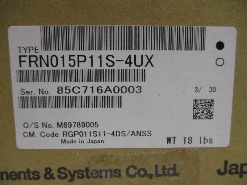 FUJI ELECTRIC FRN015P11S-4UX 380-480V 27A NSMP