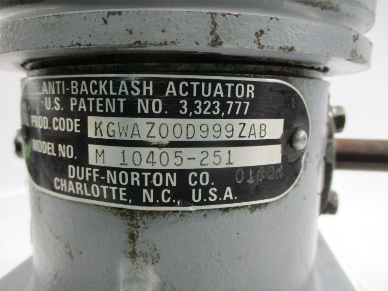 DUFF NORTON KGWAZ00D999ZAB M10405-251 UNMP